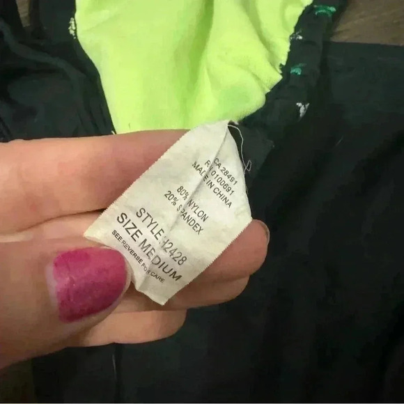 Vintage Y2K neon green Hurley bikini summer M/L - Picture 5 of 6